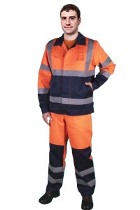Летний костюм «Дорожник» (оранжевый с черным)